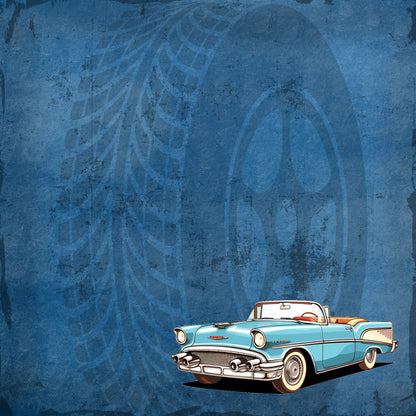 Classic Cars Collection Never Old, Just Classic 12 x 12 Double-Sided Scrapbook Paper by SSC Designs - 15 Pack