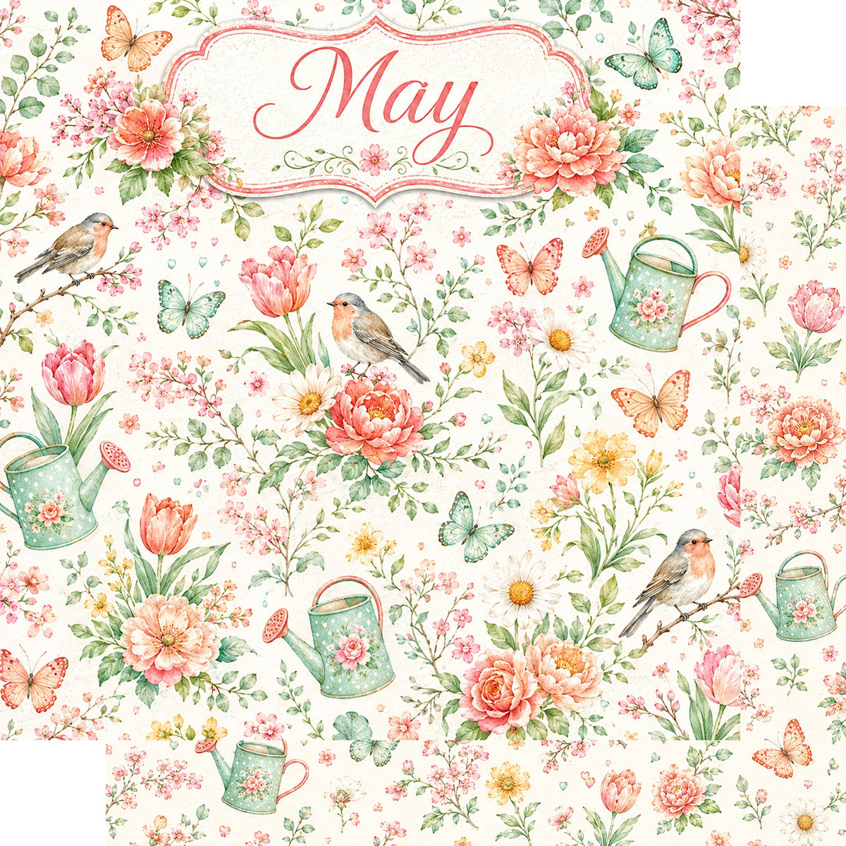 Creative Calendar Collection May 12x12 Double-Sided Scrapbook Paper by SSC Designs
