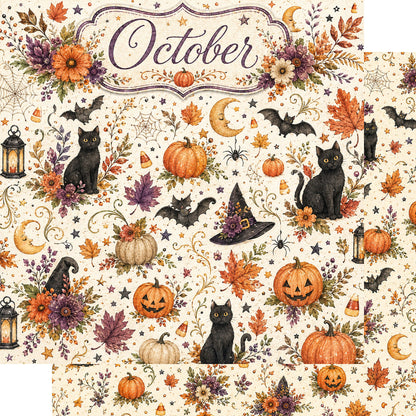 Creative Calendar Collection October 12x12 Double-Sided Scrapbook Paper by SSC Designs