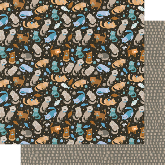 Cat Lover Collection Meow Magic 12 x 12 Double-Sided Scrapbook Paper by SSC Designs - 15 Pack