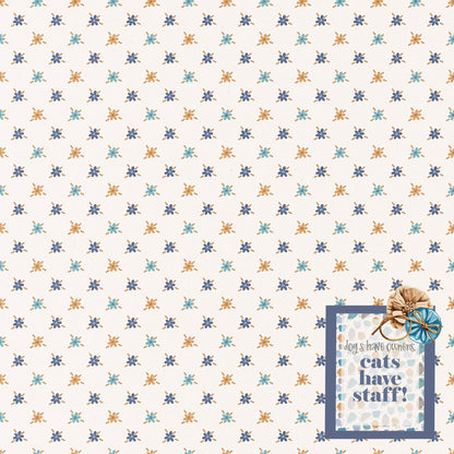 Cat Lover Collection Cats Have Staff 12 x 12 Double-Sided Scrapbook Paper by SSC Designs - 15 Pack
