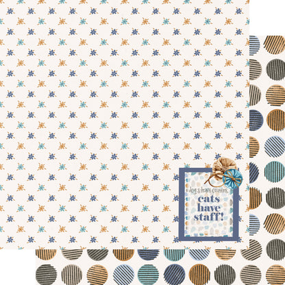 Cat Lover Collection Cats Have Staff 12 x 12 Double-Sided Scrapbook Paper by SSC Designs - 15 Pack