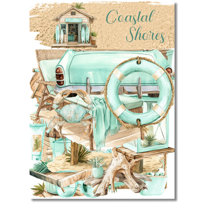 Coastal Shores 12 x 12 Scrapbook Paper & Embellishment Kit by SSC Designs - 3 Kits