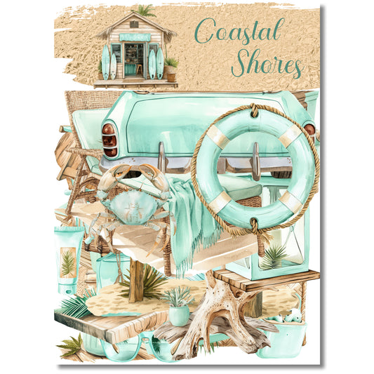 Coastal Shores Collection Laser Cut Scrapbook Ephemera Embellishments by SSC Designs - 3 Packs