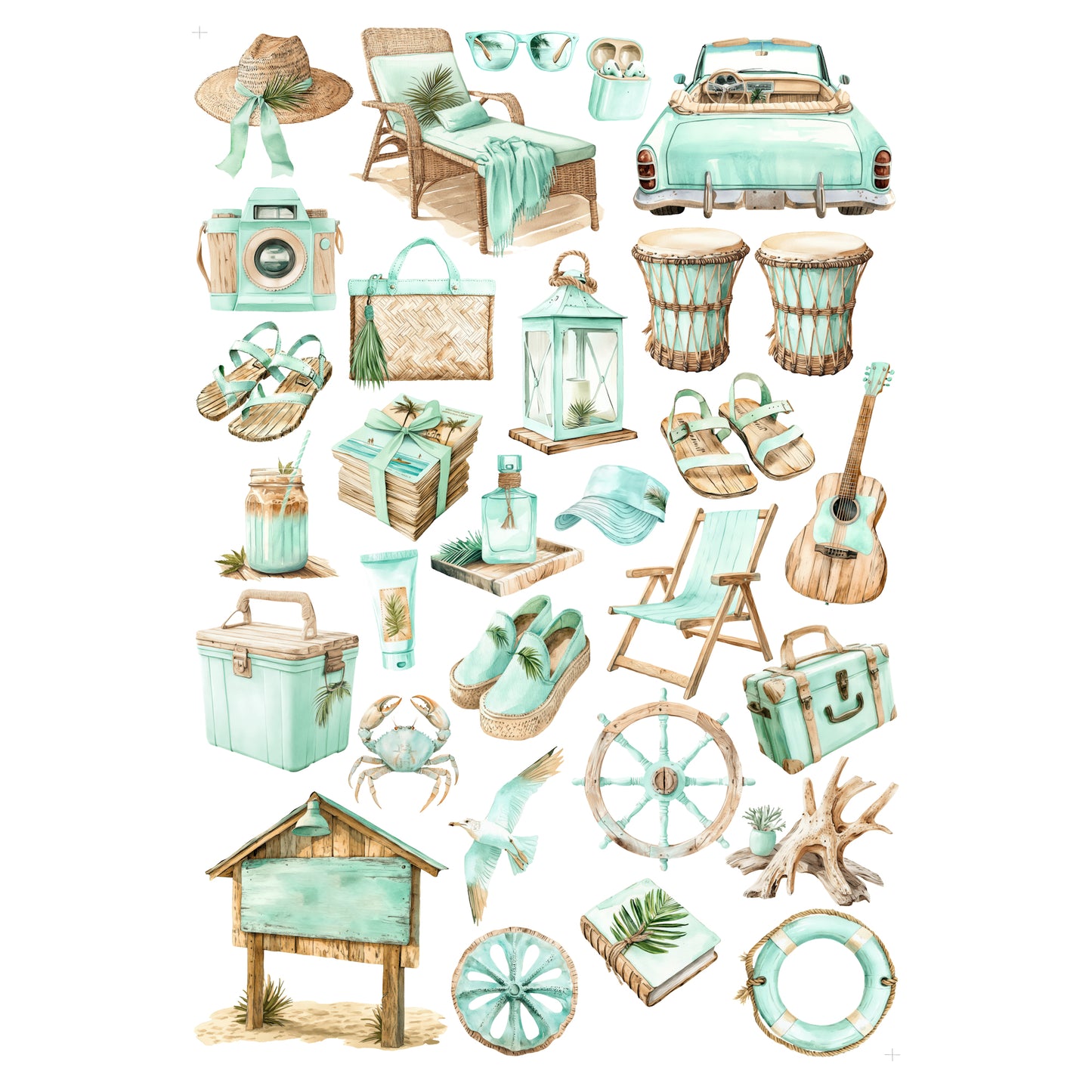 Coastal Shores 12 x 12 Scrapbook Paper & Embellishment Kit by SSC Designs - 3 Kits
