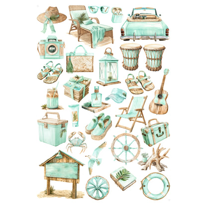 Coastal Shores 12 x 12 Scrapbook Paper & Embellishment Kit by SSC Designs - 3 Kits