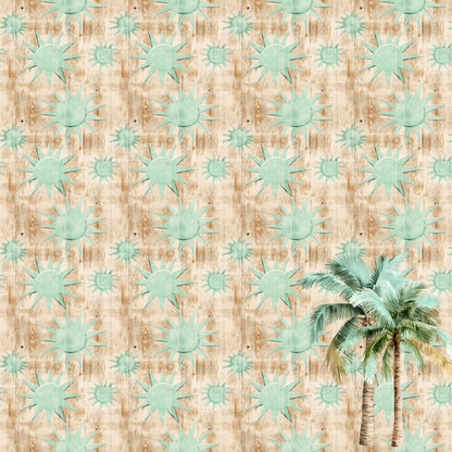Coastal Shores Collection Breezy Palms 12 x 12 Double-Sided Scrapbook Paper by SSC Designs - 15 Pack