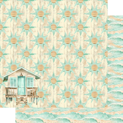 Coastal Shores Collection Coastal Cottage 12 x 12 Double-Sided Scrapbook Paper by SSC Designs - 15 Pack