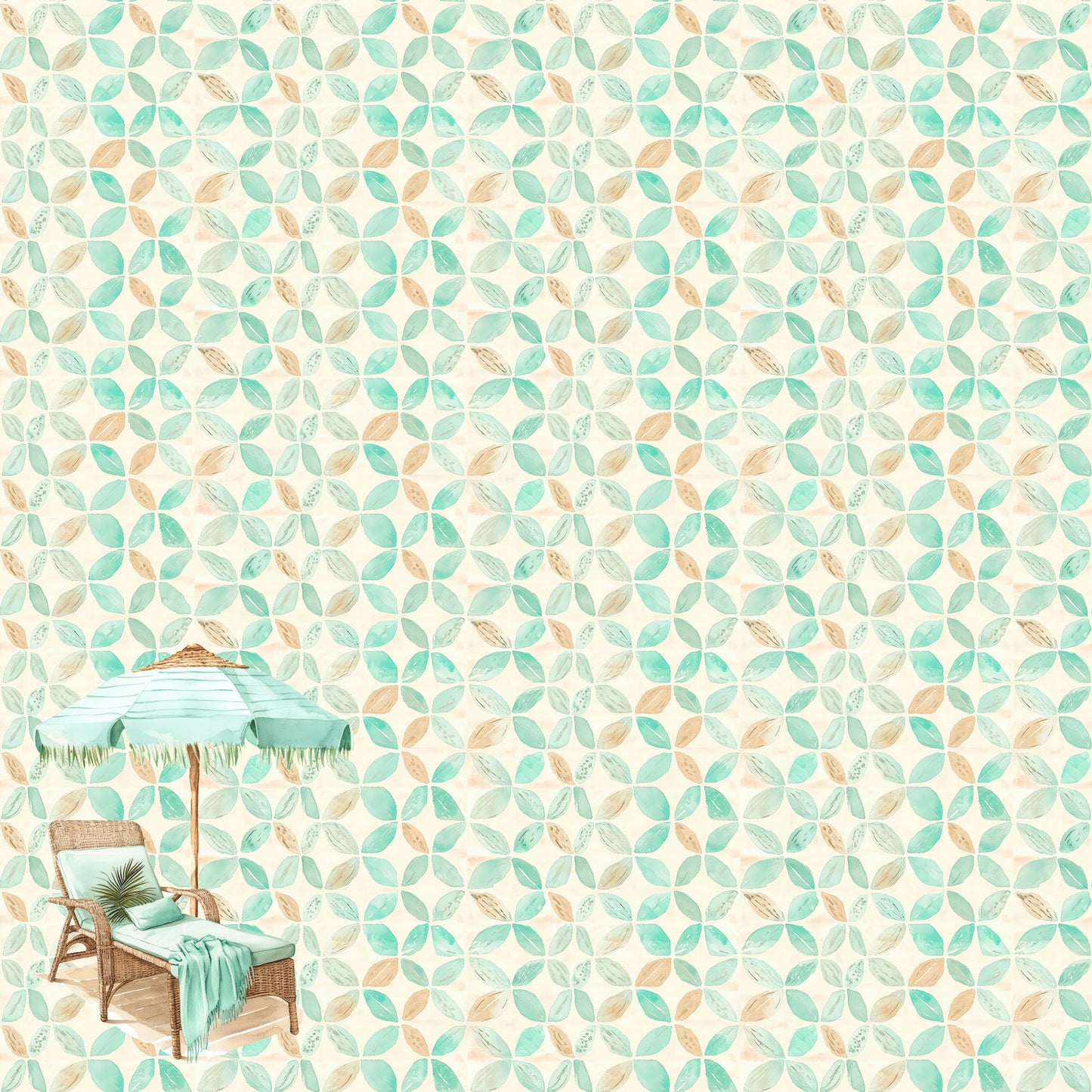 Coastal Shores Collection Lounging Around 12 x 12 Double-Sided Scrapbook Paper by SSC Designs - 15 Pack