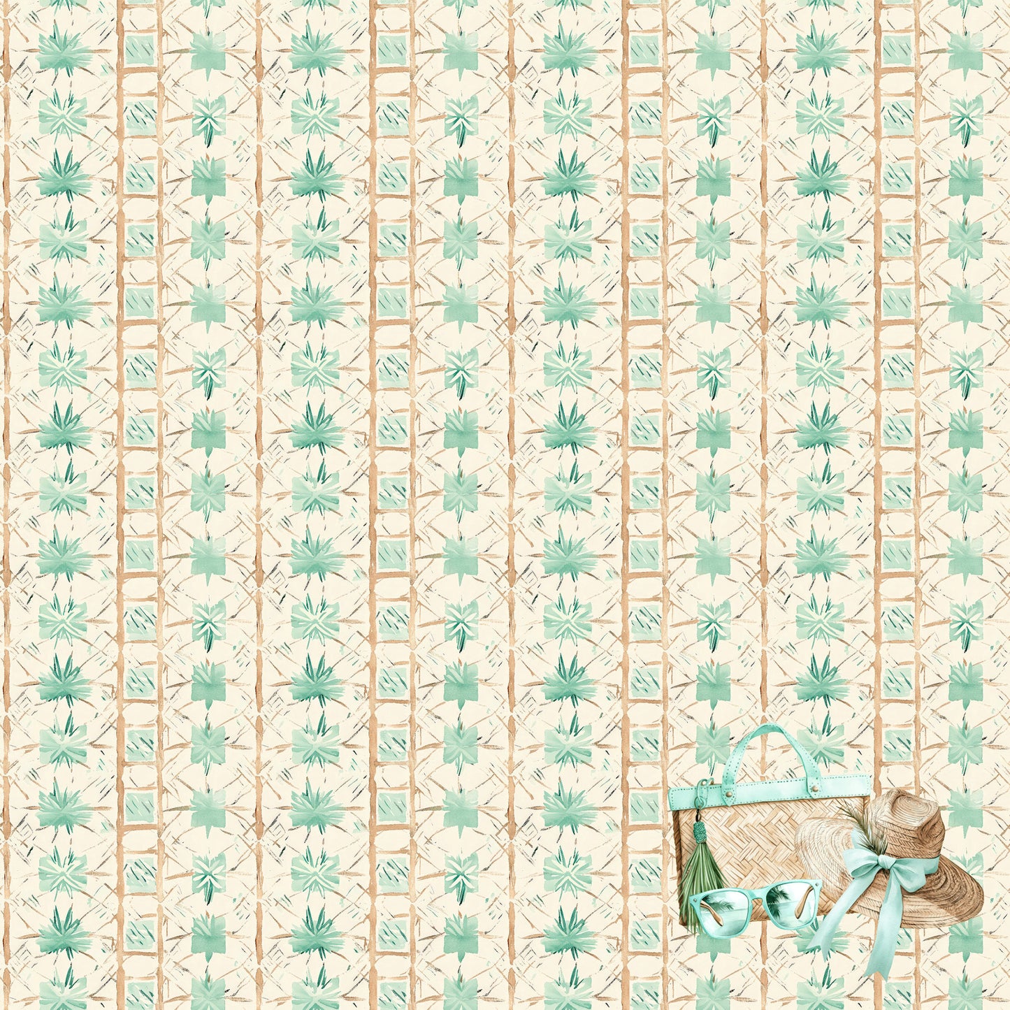 Coastal Shores Collection Lounging Around 12 x 12 Double-Sided Scrapbook Paper by SSC Designs - 15 Pack