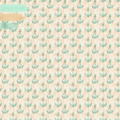 Coastal Shores Collection Sea Star Scatter 12 x 12 Double-Sided Scrapbook Paper by SSC Designs - 15 Pack