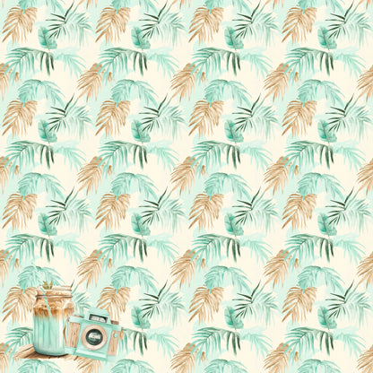 Coastal Shores Collection Salty Breeze Floral 12 x 12 Double-Sided Scrapbook Paper by SSC Designs - 15 Pack