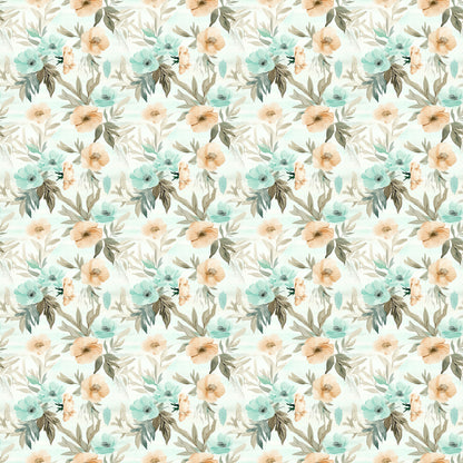 Coastal Shores Collection Salty Breeze Floral 12 x 12 Double-Sided Scrapbook Paper by SSC Designs - 15 Pack