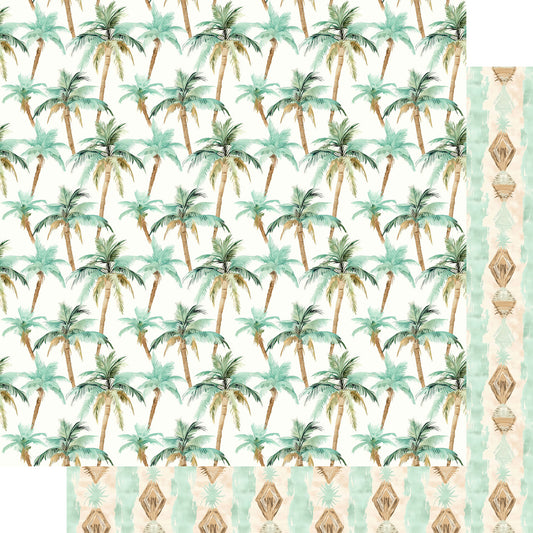 Coastal Shores Collection Seashore Sketches 12 x 12 Double-Sided Scrapbook Paper by SSC Designs - 15 Pack