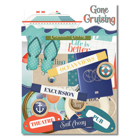 Gone Cruising Collection Laser Cut Scrapbook Ephemera Embellishments by SSC Designs - 3 Packs