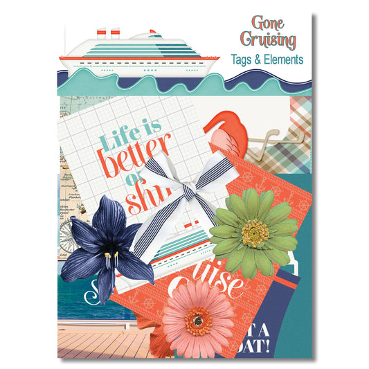 Gone Cruising Collection Laser Cut Scrapbook Words & Sayings Embellishments by SSC Designs - 3 Packs