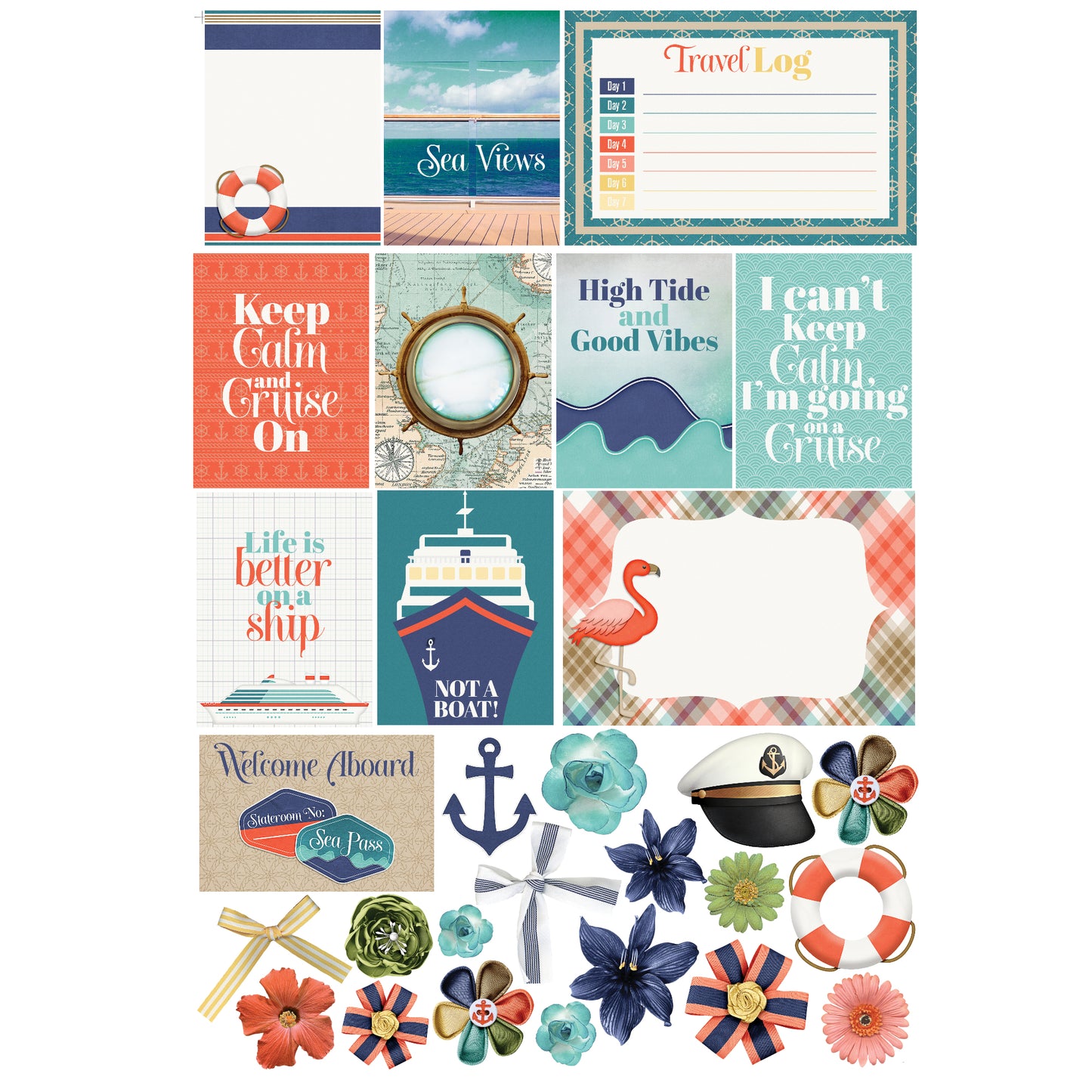 Gone Cruising 12 x 12 Scrapbook Paper & Embellishment Kit by SSC Designs - 3 Kits