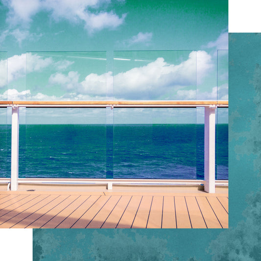 Gone Cruising Collection Cruise Ship Skyline 12 x 12 Double-Sided Scrapbook Paper by SSC Designs - 15 Pack