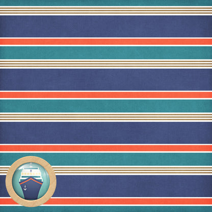 Gone Cruising Collection Tropical Excursion Florals 12 x 12 Double-Sided Scrapbook Paper by SSC Designs - 15 Pack