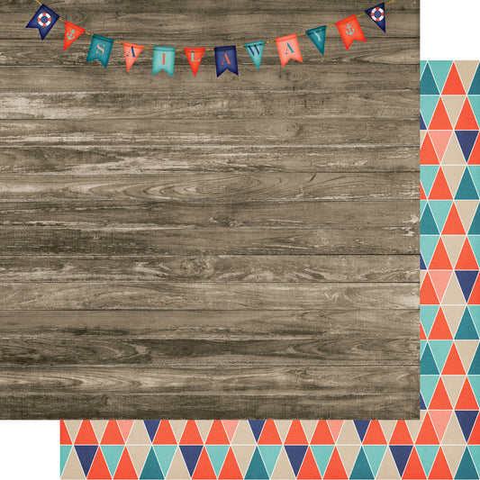 Gone Cruising Collection Bon Voyage Confetti 12 x 12 Double-Sided Scrapbook Paper by SSC Designs - 15 Pack