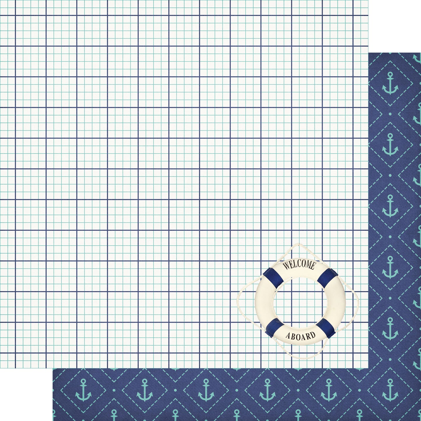 Gone Cruising Collection Midnight on the Deck 12 x 12 Double-Sided Scrapbook Paper by SSC Designs - 15 Pack