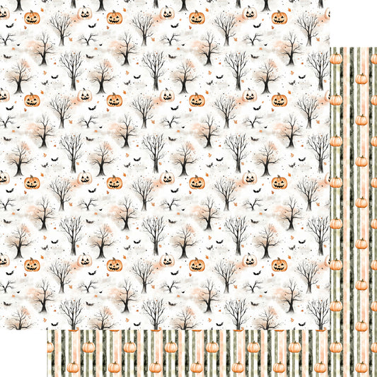 Cute & Spooky Collection Enchanted Pumpkins 12 x 12 Double-Sided Scrapbook Paper by SSC Designs - 15 Pack