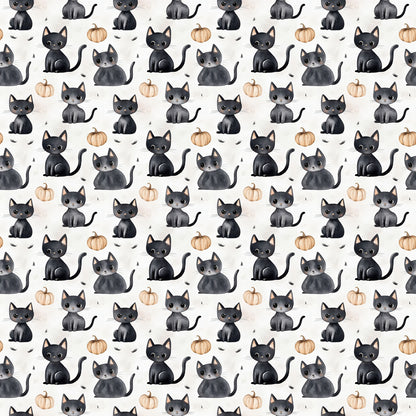 Cute & Spooky Collection Cats & Bats 12 x 12 Double-Sided Scrapbook Paper by SSC Designs - 15 Pack