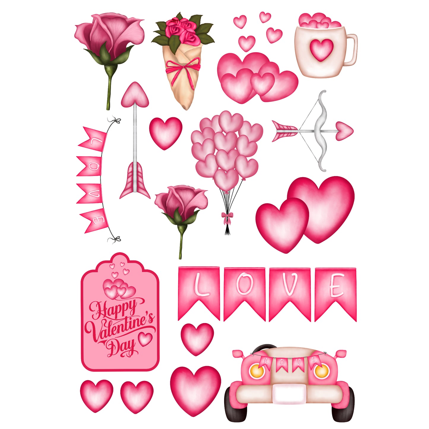 Cupid's Calling Collection Laser Cut Scrapbook Ephemera Embellishments by SSC Designs - 3 Packs