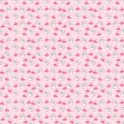 Cupid's Calling Collection Cup of Love 12 x 12 Double-Sided Scrapbook Paper by SSC Designs - 15 Pack