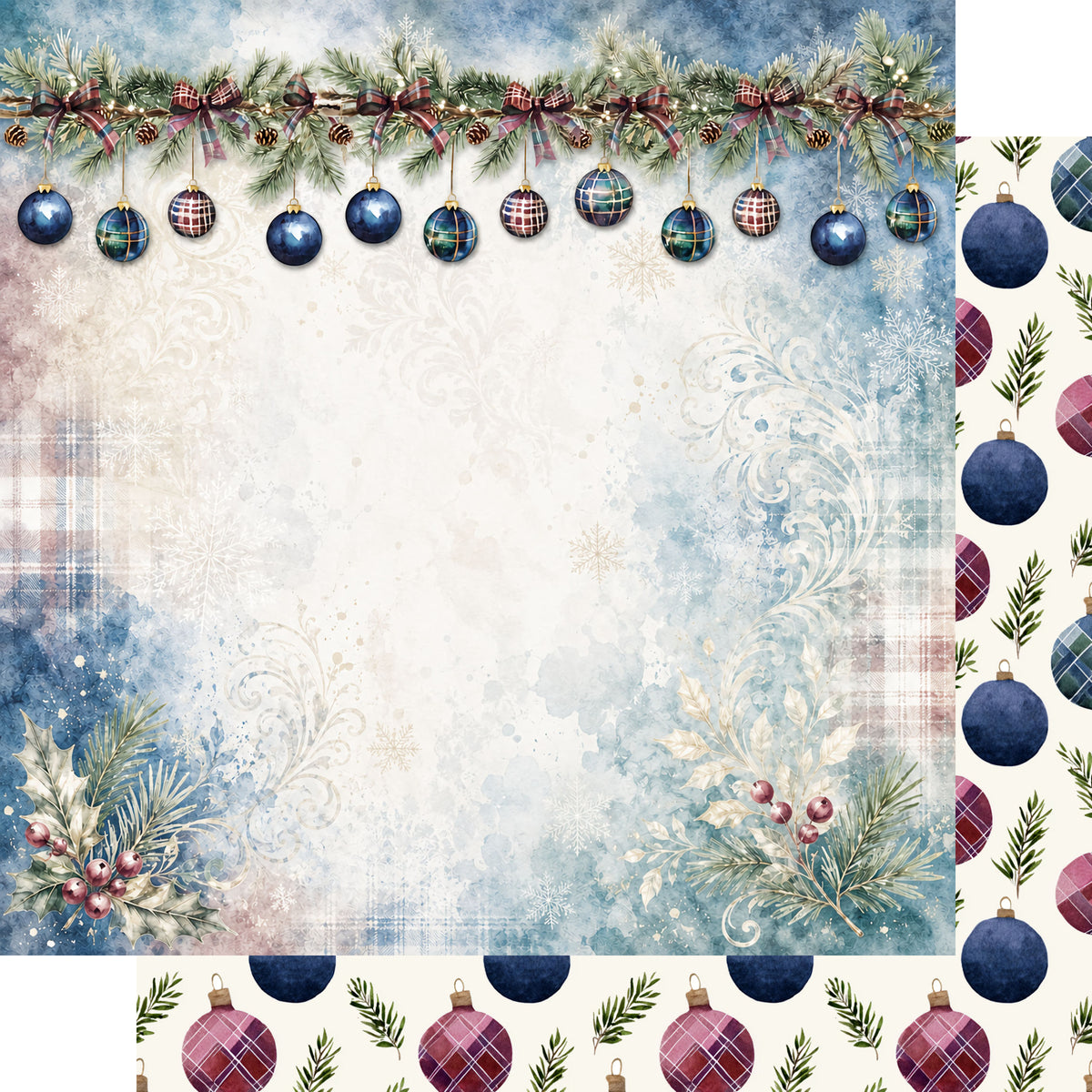Country Winter Collection Winter Traditions 12 x 12 Double-Sided Scrapbook Paper by SSC Designs - 15 Pack