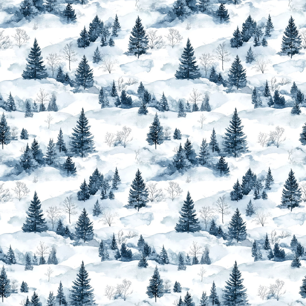 Country Winter Collection Pine & Bows 12 x 12 Double-Sided Scrapbook Paper by SSC Designs - 15 Pack