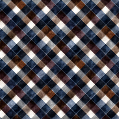 Country Winter Collection Cozy Flannel 12 x 12 Double-Sided Scrapbook Paper by SSC Designs - 15 Pack