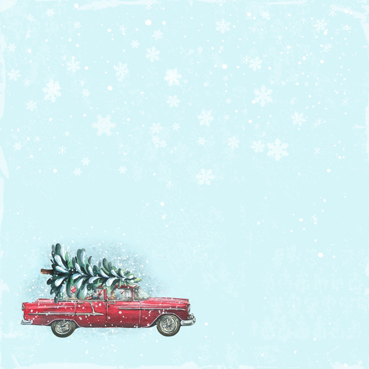 Cozy Winter Collection Dashing Through The Snow 12 x 12 Double-Sided Scrapbook Paper by SSC Designs - 15 Pack