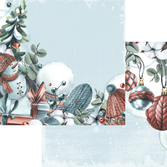 Cozy Winter Collection Let It Snow 12 x 12 Double-Sided Scrapbook Paper by SSC Designs - 15 Pack