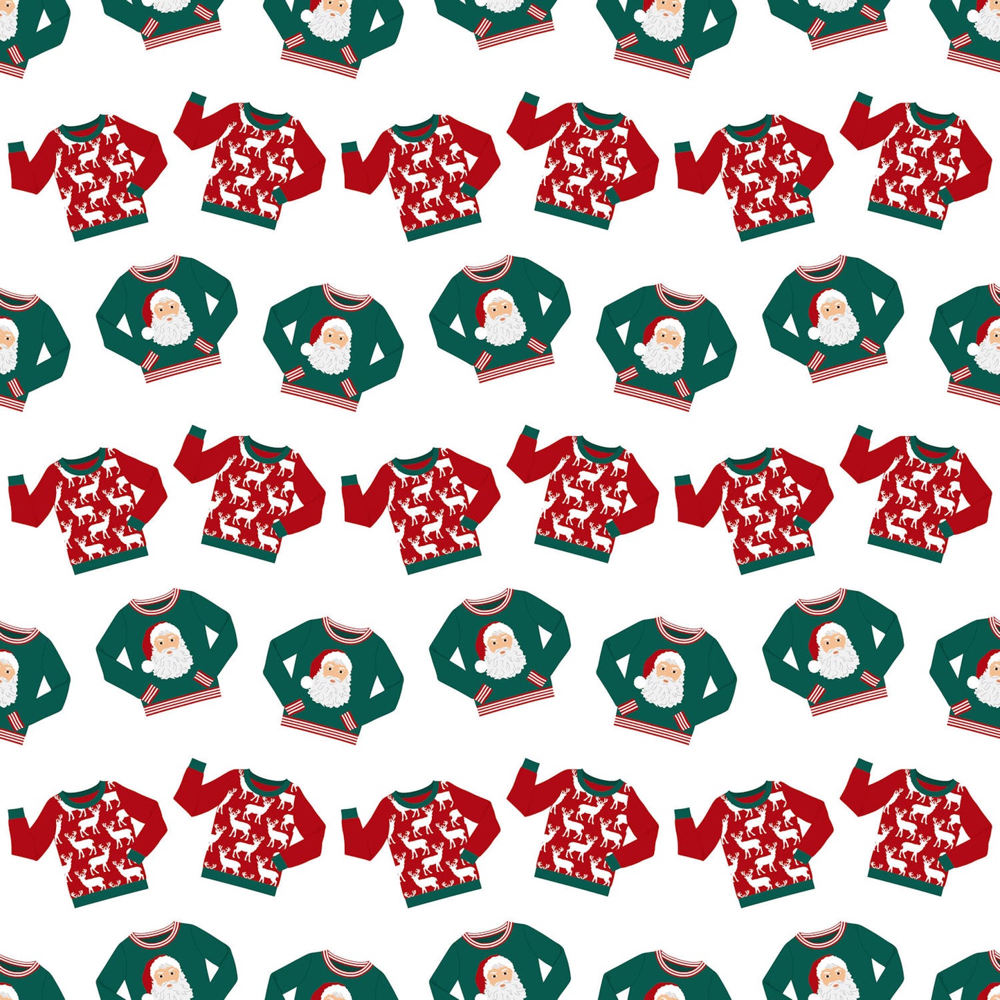 Ugly Christmas Sweater Collection Santa Himself 12 x 12 Double-Sided Scrapbook Paper - 15 Pack