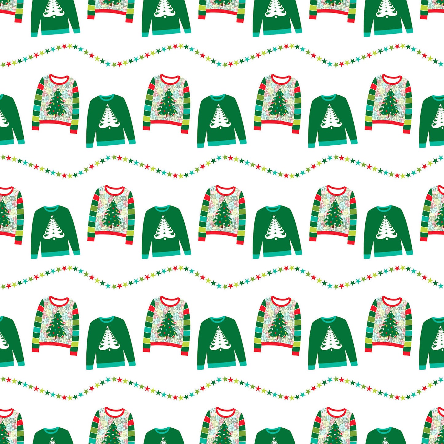Ugly Christmas Sweater Collection O Christmas Tree 12 x 12 Double-Sided Scrapbook Paper - 15 Pack