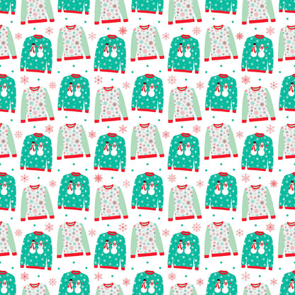 Ugly Christmas Sweater Collection Snowmen 12 x 12 Double-Sided Scrapbook Paper - 15 Pack