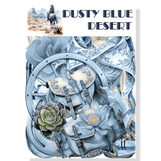 Dusty Blue Desert Collection Laser Cut Scrapbook Ephemera Embellishments by SSC Designs - 3 Packs