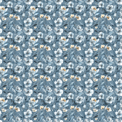 Dusty Blue Desert Collection Desert In Bloom 12 x 12 Double-Sided Scrapbook Paper by SSC Designs - 15 Pack