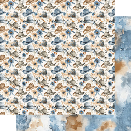 Dusty Blue Desert Collection Western Wanderlust 12 x 12 Double-Sided Scrapbook Paper by SSC Designs - 15 Pack