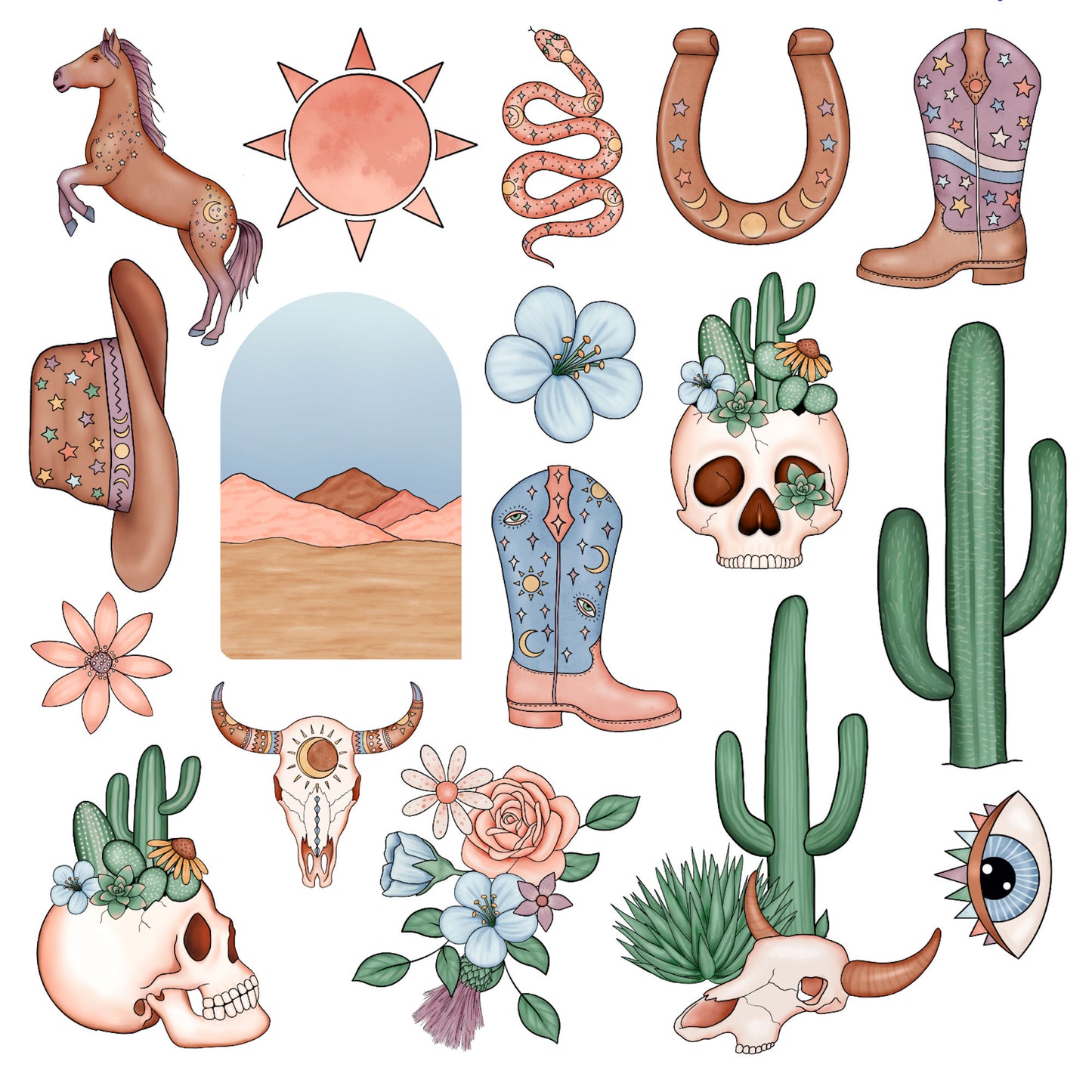 Gaynor Carradice's Desert Dreams Collection Laser Cut Ephemera Embellishments - 3 Packs