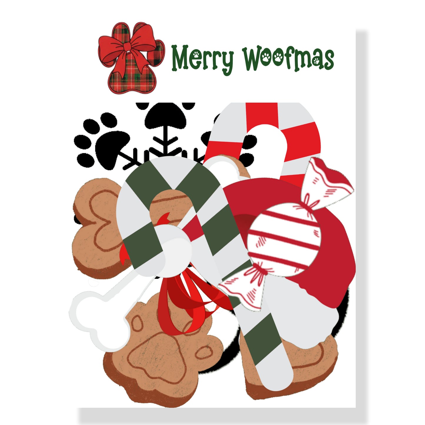 Merry Woofmas Collection Laser Cut Scrapbook Ephemera Embellishments by SSC Designs - 3 Packs