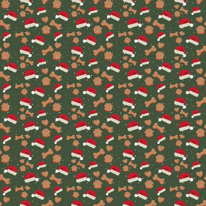 Merry Woofmas Collection Santa Bones 12 x 12 Double-Sided Scrapbook Paper by SSC Designs - 15 Pack