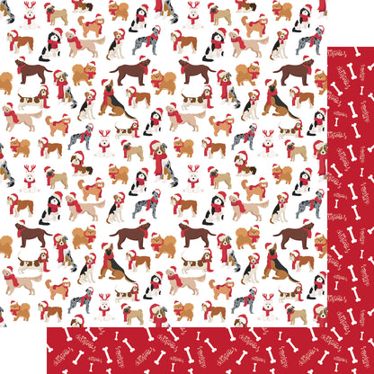 Merry Woofmas Collection Merry Woofmas 12 x 12 Double-Sided Scrapbook Paper by SSC Designs - 15 Pack