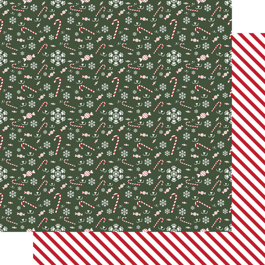 Merry Woofmas Collection Candy Cane Noses 12 x 12 Double-Sided Scrapbook Paper by SSC Designs - 15 Pack
