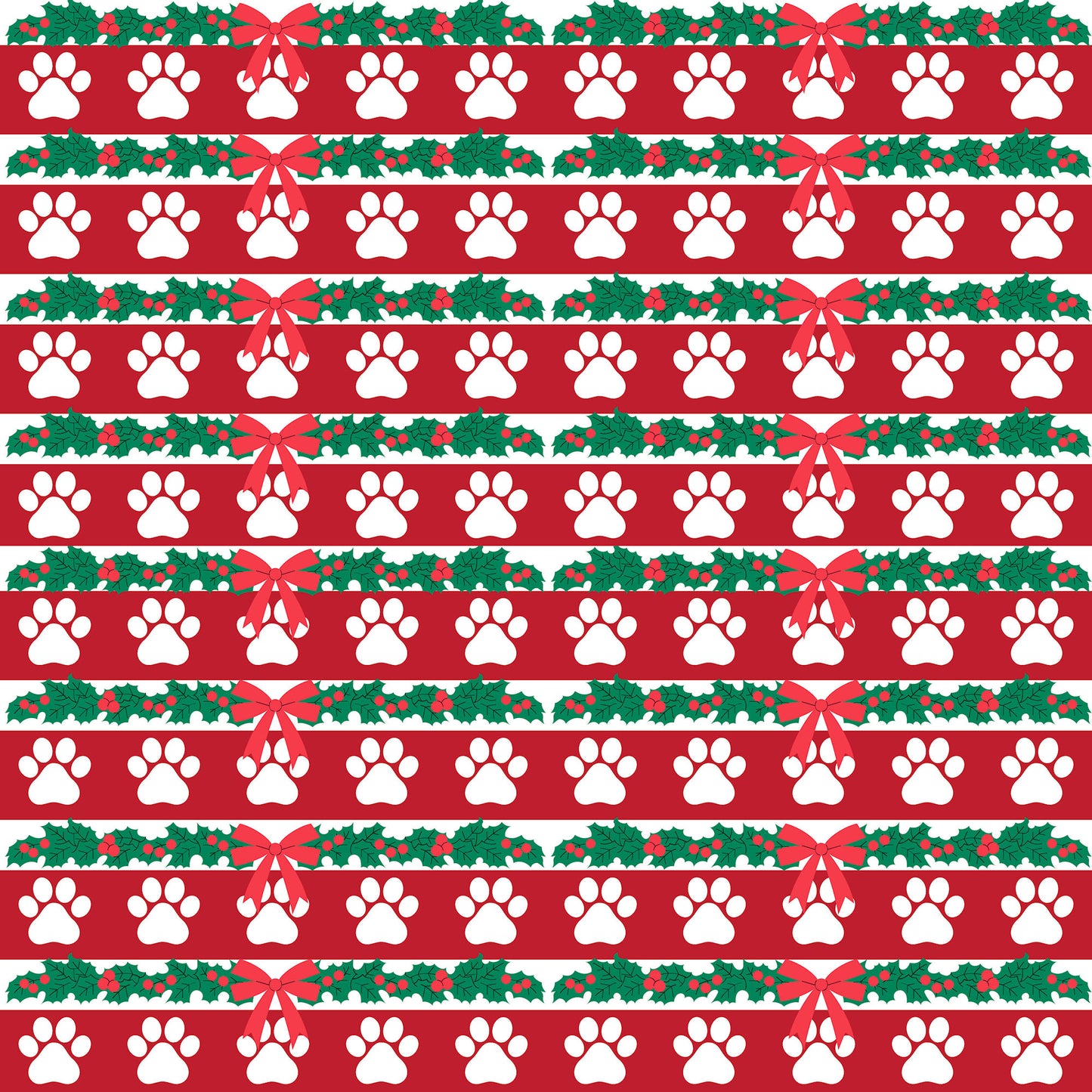 Merry Woofmas Collection Merry Paws 12 x 12 Double-Sided Scrapbook Paper by SSC Designs - 15 Pack