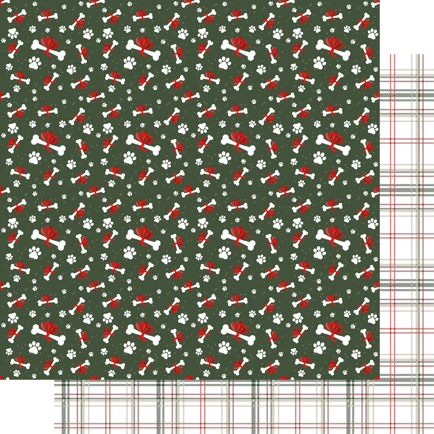 Merry Woofmas Collection Bring Me Bones 12 x 12 Double-Sided Scrapbook Paper by SSC Designs - 15 Pack
