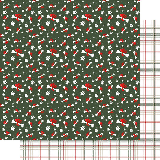 Merry Woofmas Collection Bring Me Bones 12 x 12 Double-Sided Scrapbook Paper by SSC Designs - 15 Pack