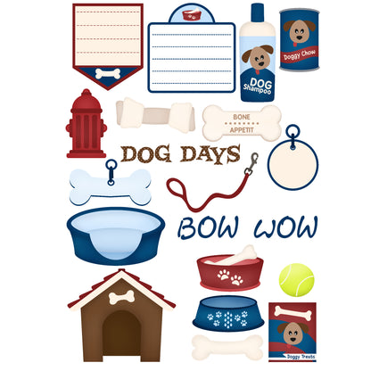 Dog Days Collection 12 x 12 Scrapbook Paper & Embellishment Kit by SSC Designs - 3 Kits