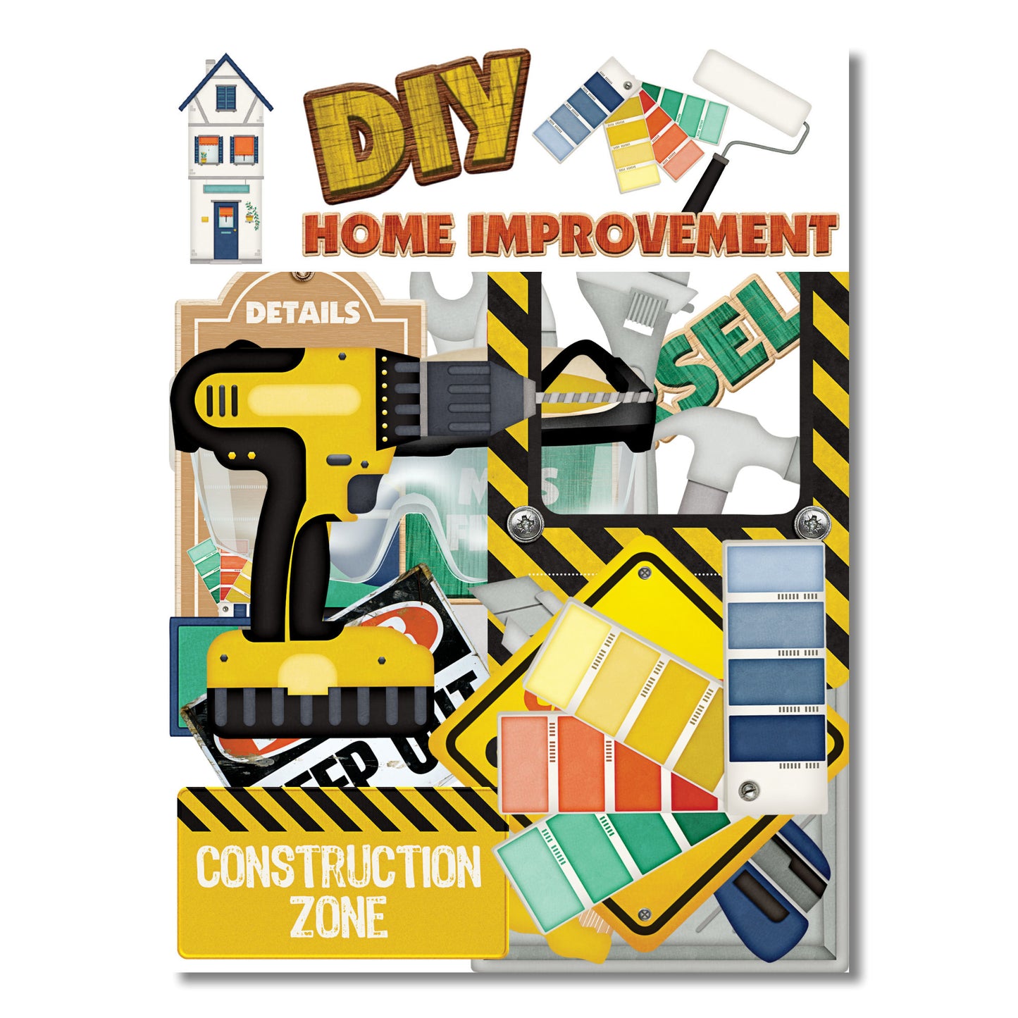 Home Improvement 12 x 12 Scrapbook Paper & Embellishment Kit by SSC Designs - 3 Kits